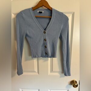 Blue Button-Up Cardigan